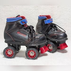 Chicago Skates Boys Youth Size 13 Roller Skates Black Red Blue